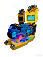 Simulateur de course à grande vitesse à pièces, jeu de course de moto en métal, machine de jeu avec prise en charge de l'anglais