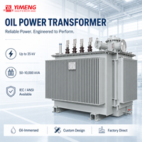 Transformateur de distribution monté sur poteau 10 kV 0,4 kV triphasé immergé dans l'huile 50 Hz 60 Hz pour réseau de lignes aériennes