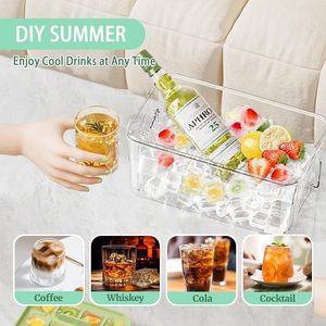 Eco-FriendlyIce Cube Tray, Ice Tray with <b>Lid</b> and <b>Bin</b> and Ice Scoop, Ice Cube Pop Out Tray - Product Image 4