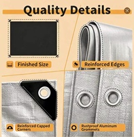 Bâche de protection extérieure pour jardin, voile d'ombrage, auvent pour bateau et camion, abri pour animaux domestiques, toile en PE imperméable et résistante à la pluie