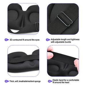 Antifaz para Dormir 3D con Bloqueo de Luz, Regalo Promocional, para Mujer, Viajes al Aire Libre, Poliéster Transpirable, Color Personalizado, Impresión Serigráfica - Product Image 4