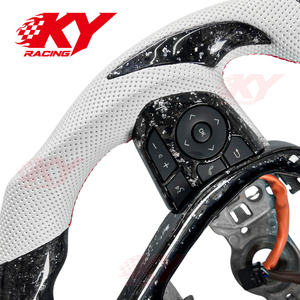 Volant sport en cuir et fibre de carbone personnalisé avec affichage LED du régime moteur pour Toyota Camry SE XSE LE XLE GR TRD Avalon Crown RS - Product Image 2
