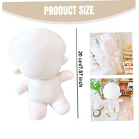 8745 Poupée vierge personnalisable, mignonne, faite à la main, en forme humaine, avec corps corpulent, rembourrée en coton PP, pour la peinture, les arts et l'artisanat pour enfants