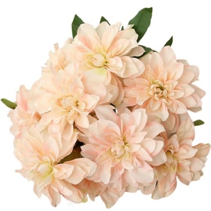 Nhân Tạo <span class=keywords><strong>Dahlia</strong></span> Hoa 10 Đầu Lụa Đầy Đủ Nở Bụi Cây Hoa Bó Hoa Cho Nhà Đám Cưới Đảng Tắm Tự Làm Quà Tặng Trang Trí - Product Image 1