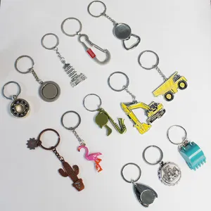 Wholesale Customized Metal Keychain Cartoon Animal Plant Aluminum Soft Hard Enamel Bottle Opener Key Chains For Bag Decoration