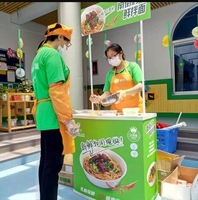 Table pliante promotionnelle en plastique PP, stand de dégustation et d'échantillonnage pour supermarché, comptoir d'affichage publicitaire