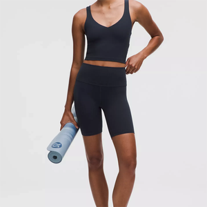 En stock – Short de cycliste extensible 4 directions sans effet camel toe, sensation seconde peau, sans coutures, taille haute, contrôle du ventre, pour fitness, yoga et sport - Product Image 1