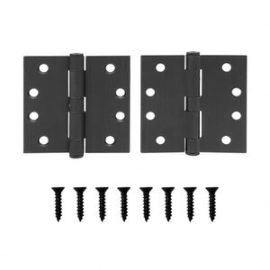 Charnière de porte en acier noir de haute qualité WEKIS, 3 1/2 pouces, style américain, charnière à souder à coins arrondis pour salle de bain, 4 pouces, vente en gros - Product Image 1
