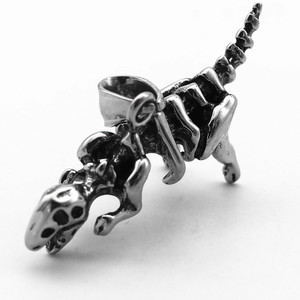 Yunnique – collier avec pendentif squelette de dinosaure en acier titane, bijoux unisexes en acier inoxydable, style Punk, Design géométrique - Product Image 5