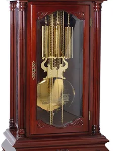 Deutschland gemacht Uhrwerk Heim textilien Großvater uhr mit Glockenspiel Braun Rot, Kabel getrieben, Kutteln-Glockenspiel werk