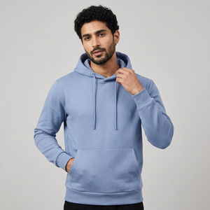 Sweat à capuche surdimensionné personnalisé pour homme, style streetwear, demi-zip, épais, chaud pour l'hiver, avec impression numérique, en velours 100% coton - Product Image 1