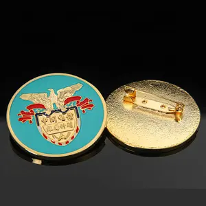 Cherry Maple Leaf Metal Hard Soft Enamel Custom Pin Badge