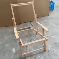 Chaise inclinable pliante en bois de hêtre de loisirs de plein air imprimée sur mesure