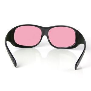 755nm OD5 + Alexandrite แว่นตานิรภัยเลเซอร์โลโก้สีชมพูเลนส์ที่กำหนดเองแว่นตาป้องกันเลเซอร์ - Product Image 4