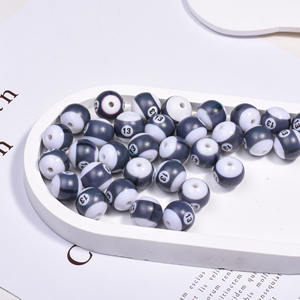 Mini cuentas de billar digitales mate, cuentas sueltas de acrílico con agujero recto, cadena de teléfono móvil DIY, accesorios de cuentas - Product Image 3