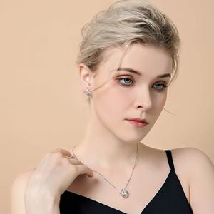 Collana Nodo d'Amore in Acciaio Inox Placcato Oro con Cristalli e Catena a Maglia, Regalo per la <span class=keywords><strong>Mia</strong></span> <span class=keywords><strong>Figlia</strong></span>, Set di Gioielli per <span class=keywords><strong>Compleanno</strong></span>/Natale - Product Image 6