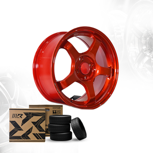 Rueda de Coche Ligera TE37 Saga S-Plus 17x7.5 4H100 ET38 de Aleación de Aluminio 3R Color Rojo Caramelo, Lista para Pista, Exportación a Malasia 03513-V3 - Product Image 5