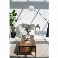 Table basse en bois de manguier massif fabriquée à la main avec deux tiroirs Design esthétique pour salon chambre ou hôtel Durable Unique