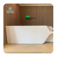 Comptoir de réception/bar de cuisine en pierre composite acrylique de luxe, surface solide pure, écologique et résistant à l'eau – Vente directe usine