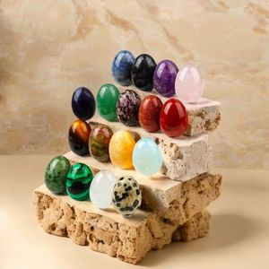 Kristall-Ei mit Halbedelsteinen Natürlicher Rosenquarz und <span class=keywords><strong>Amethyst</strong></span> Gemischtes Kristallstein-Ei Handgefertigtes Dekorationsstück - Product Image 2