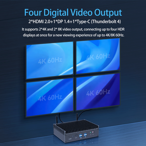 13th 12th i5 i3คอมพิวเตอร์ i7 Win11 Pro 4K UHD fanless Mini <span class=keywords><strong>PC</strong></span> dual 2.5G Ethernet WiFi6 Thunderbolt 4สำหรับเล่นเกม - Product Image 5