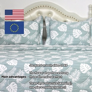 Piumino <span class=keywords><strong>Matrimoniale</strong></span> in Cotone Traspirante con Imbottitura in Poliestere, <span class=keywords><strong>Copriletto</strong></span> Jacquard Floreale per Hotel e Matrimoni - Product Image 2