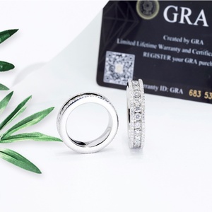 Customized Gold Plated Moissanite <b>Wedding</b> Rings Engagement Rings <b>Couple</b> Eternity <b>Bands</b> Sterling Silver Jewelry - Product Image 5