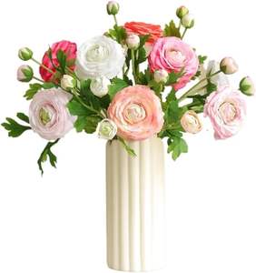 Venta al por mayor de fábrica: Flores artificiales de ranúnculo de tacto real, tipo margarita, para decoración del hogar, bodas, ramo de novia, arreglos florales. - Product Image 1