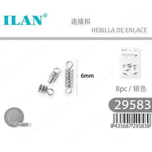 Chiusure a maglia Ilan Jewelry 6mm colore argento 8 pezzi per creazioni con perline - Product Image 3