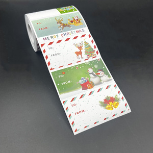 Giáng Sinh Vui Vẻ Dán Tên Nhãn Cuộn Giáng Sinh Kỳ Nghỉ Dính Nhãn Sticker Cho Thẻ Hiện Nay Thủ Công Kẹo Phong Bì Hộp - Product Image 1