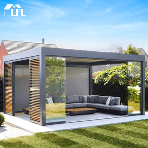 Pergola moderne à toit fixe LFL, système de commande électrique, pergola en aluminium, imperméable, fabrication directe, bonne qualité, gazebo - Product Image 3