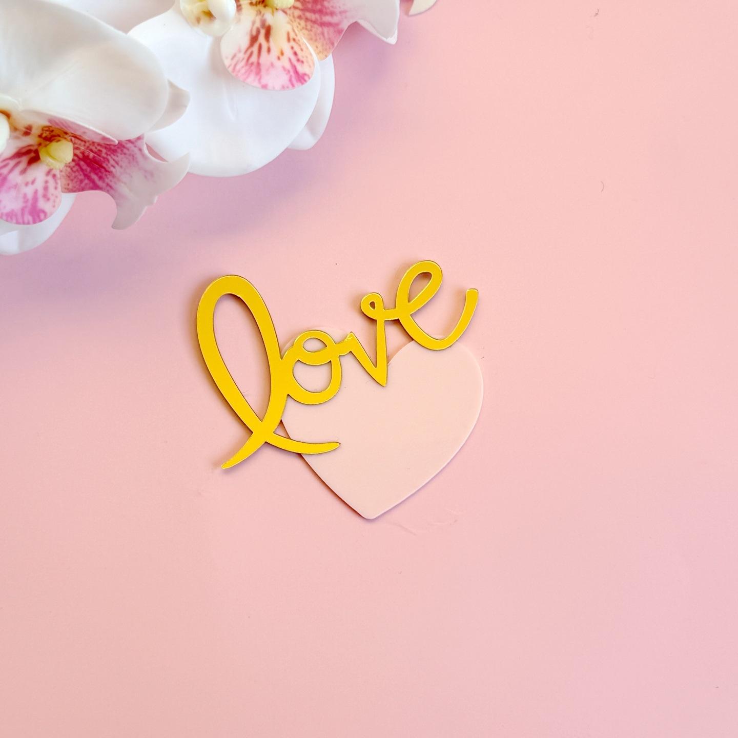 Rose + Or - 1 (largeur : env.7 cm)