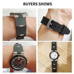 Adapté au bracelet Baigree 22 24 mm PU noir convexe 8 mm Marques étanches Montre souple de Shenzhen pour hommes et femmes - Product Image 2
