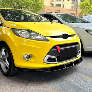 Amp-Z Front Bumper Lip Splitter Carbon Fiber Texture Matte Finish For Ford Fiesta Mk7 2008-2012 Tuning Style - Product Image 3