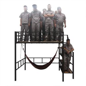 <span class=keywords><strong>Lit</strong></span> superposé double en fer forgé <span class=keywords><strong>avec</strong></span> <span class=keywords><strong>bureau</strong></span> <span class=keywords><strong>intégré</strong></span>, style loft, <span class=keywords><strong>surélevé</strong></span>, gain de place, pour intérieur - Product Image 4