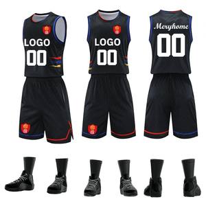Divise da basket reversibili per adulti tuta sportiva bassa MOQ maglie in poliestere traspirante ad asciugatura rapida nome della squadra personalizzato - Product Image 5