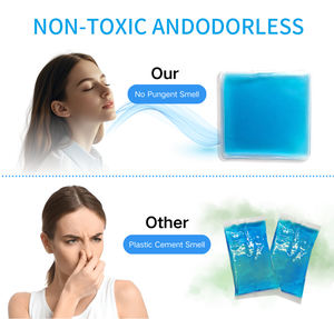 HANERSHI Compresse froide et chaude carrée personnalisable en couleur et taille, 10x10 cm, réutilisable, pour maux de tête, sac de gel réfrigérant pour soulager la douleur - Product Image 3