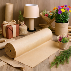 Rouleau de tissu en toile de jute 40 pouces x 150 pieds pour l'artisanat, l'enroulement des arbres et la décoration intérieure - Product Image 2