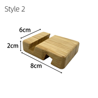 Support de téléphone portable en bambou, support de téléphone portable en bois portable pour bureau, logo personnalisé