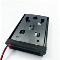 Boîtier de batterie ABS noir personnalisé pour piles AA 6V avec fils de connexion pour projets électroniques DIY et alimentation