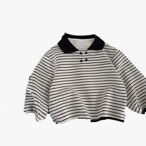 เสื้อโปโลเด็ก 2026 ฤดูใบไม้ผลิใหม่สไตล์เกาหลีลายทางแขนยาวเสื้อโปโลสำหรับเด็กผู้ชายเด็กผู้หญิงเด็กวัยหัดเดิน - Product Image 5