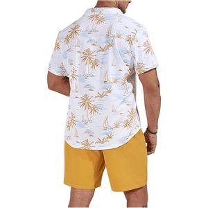Ensemble assorti hawaïen pour homme FOXA, chemise à manches courtes et short à imprimé tropical, tenues de vacances - Product Image 2