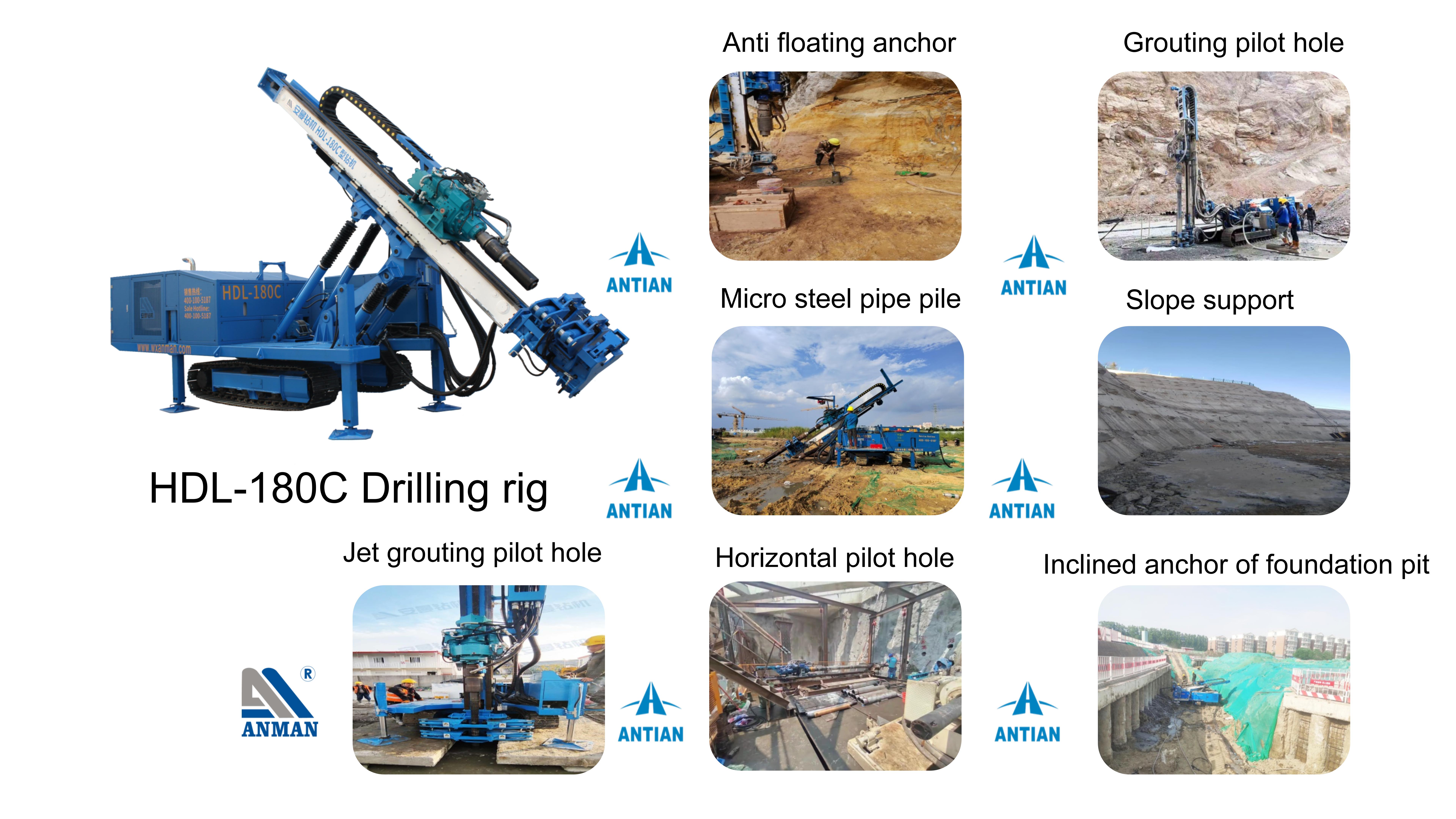 HDL-180C slope support drilling rig