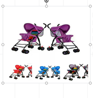 Poussette parapluie, modèles hiver et été, pack mixte 4 couleurs, avec rembourrage en coton