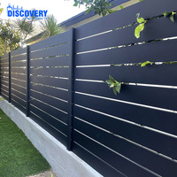 Panneaux de clôture en aluminium personnalisés pour l'extérieur, clôture de jardin moderne, système de clôture à lattes écologique pour l'intimité