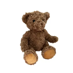 Langes lockiges weiches dunkelbraunes Teddybär Plüschbär für Babys und Kinder schlafen