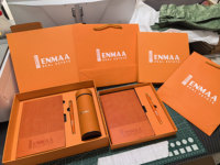 2025 Cahier d'Affaires Personnalisé Haut de Gamme en Similicuir PU avec Logo, Stylo et Coffret Cadeau d'Entreprise
