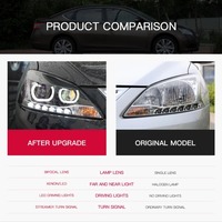 Phares Améliorés au Xénon Projecteur Lentille d'Assemblage pour Nissan Sylphy Sentra 2012-2015, Accessoires Outils pour Lampes Avant de Voiture