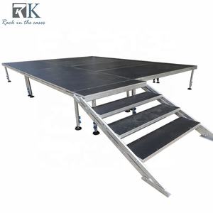 Escenario Redondo Portátil para Eventos, Plataforma de Escenario de Aluminio de 4x8 pies, Podio para Conciertos - Product Image 1