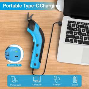 <span class=keywords><strong>Ciseaux</strong></span> électriques <span class=keywords><strong>sans</strong></span> <span class=keywords><strong>fil</strong></span> industriels 4V, batterie rechargeable, multifonction, tissu, tapis, cuir, carton, <span class=keywords><strong>couture</strong></span>, artisanat - Product Image 4